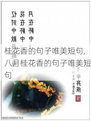 桂花香的句子唯美短句,八月桂花香的句子唯美短句